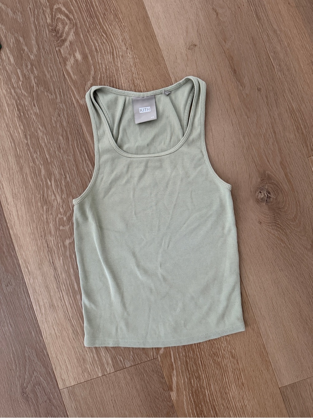 Kith Ribbed Tank Top in Light Sage